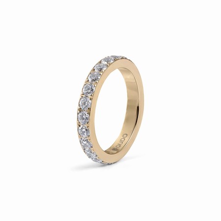 Qudo Gold Ring Eternity Big - Size 60